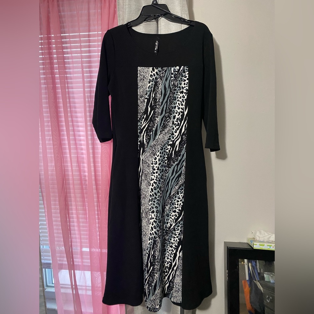 Animal print maxi dress